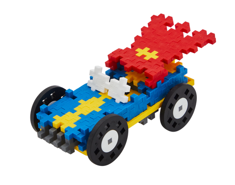 Plus-Plus Mini konstruktorius „Automobilis Herojus“ – 200 det., su ratais, bazinės spalvos, 5–12 m.