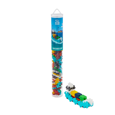 Plus-Plus Mini konstruktorius Konteinerinis laivas – 100 det., 5+