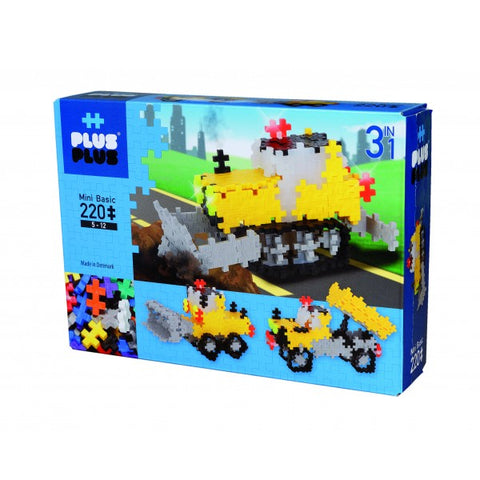 Plus-Plus mini konstruktorius „Mažieji kelio darbai“, 220 det., bazinės spalvos, 5–12 m.