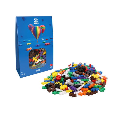 Plus-Plus Mini lavinamasis konstruktorius, 300 det., pagrindinės spalvos, 5–12 m., Danija