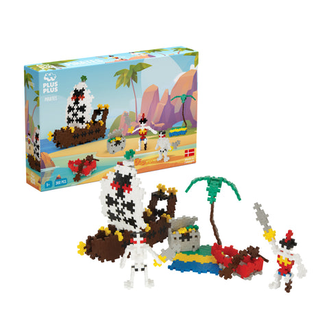 Plus-Plus konstruktorius „Piratai“ – 360 vnt., Mini (20 mm), bazinės spalvos, 5–12 m.