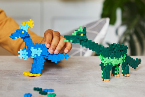 Plus-Plus Dinozaurai pradžiamokslio konstruktorius, 600 det., mini, 5–12 m.