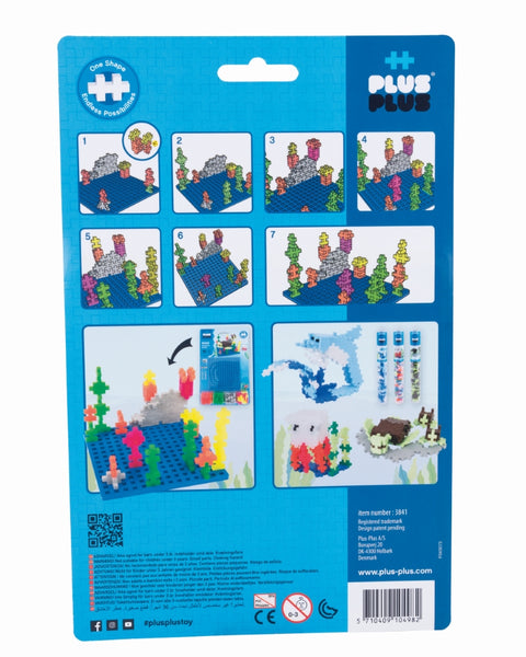 Plus-Plus MINI konstruktorius „Vandenynas“ su pagrindu, 64 detalės, 5–12 m.
