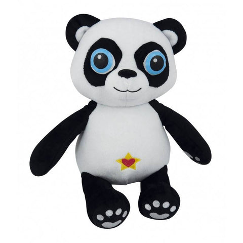 Pliušinė Panda naktinė lempa kūdikiams, šviečiančios akys, laikmatis