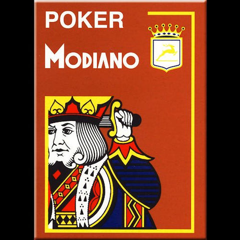 Modiano: Poker 4 Jumbo Index kortos (rudos) - HOBI.LT 🇱🇹