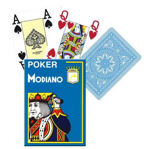 Modiano: Poker 4 Jumbo Index kortos (šviesiai mėlynos) - HOBI.LT 🇱🇹