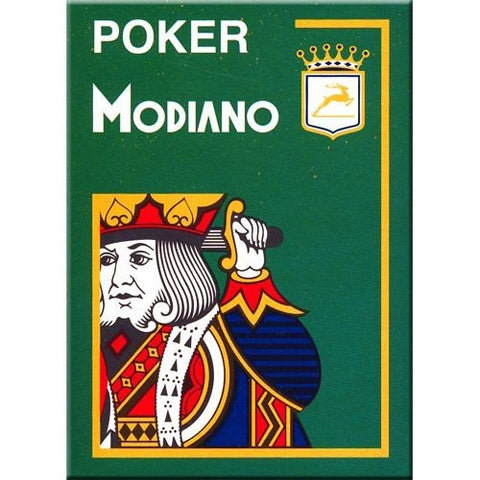 Modiano: Poker 4 Jumbo Index kortos (tamsiai žalios) - HOBI.LT 🇱🇹