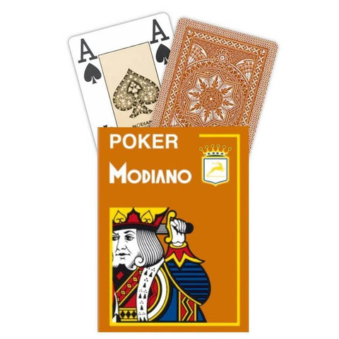 Modiano: Poker žaidimo kortos (oranžinės) - HOBI.LT 🇱🇹