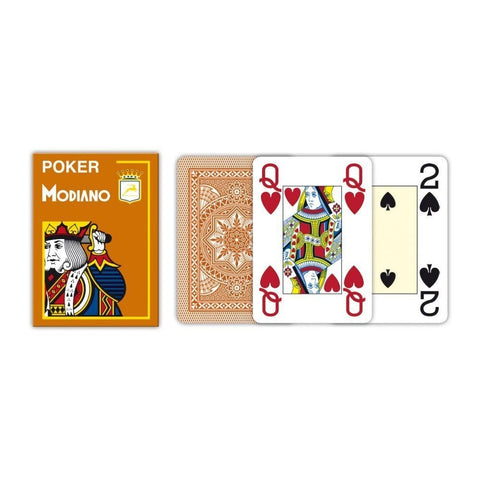 Modiano: Poker žaidimo kortos (oranžinės) - HOBI.LT 🇱🇹