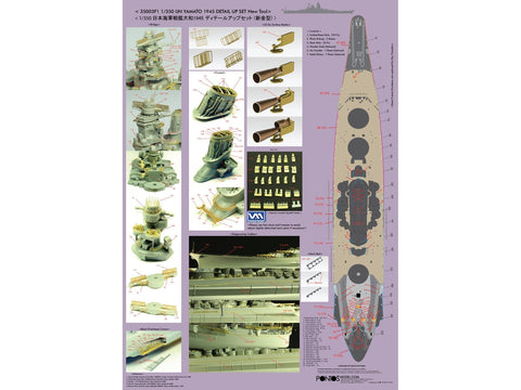 Pontos IJN Yamato 1945 detalizavimo rinkinys 1/350 (32003F1)