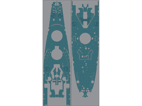 Pontos USS Missouri BB-63 medinis mėlynas denis 1/350 35002WD1