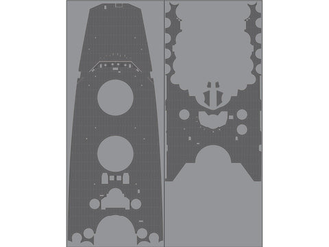 IJN Yamato juodas medinis denis 1/350 Pontos rinkinys
