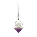 Lo Scarabeo: Premium Amethyst Pyramid Pendulum Švytuoklė - HOBI.LT 🇱🇹