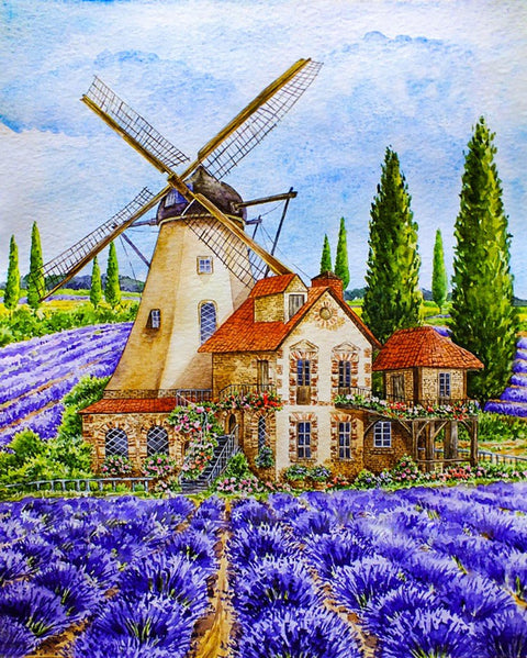 Crafting Spark: Provance Windmill 40х50 Deimantinio Paveikslo komplektas Cs2579 - HOBI.LT 🇱🇹
