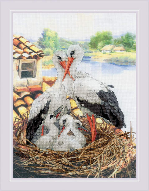 RIOLIS: PT Stork Family siuvinėjimo rinkinys iš RIOLIS Nr.: 0088PT - HOBI.LT 🇱🇹