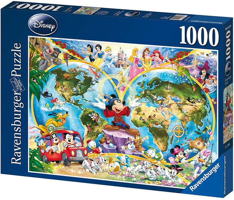 Ravensburger: Puzzle 1000 Disney's World Map - RAVENSBURGER dėlionė - HOBI.LT 🇱🇹