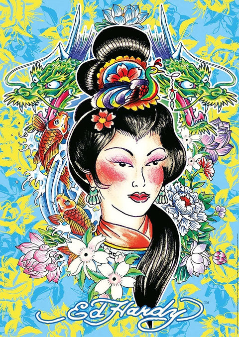 Ravensburger: Puzzle 1000 Ed Hardy: Geisha - RAVENSBURGER dėlionė - HOBI.LT 🇱🇹