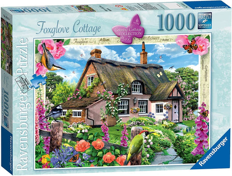 Ravensburger: Puzzle 1000 Foxglove Cottadge - RAVENSBURGER dėlionė - HOBI.LT 🇱🇹