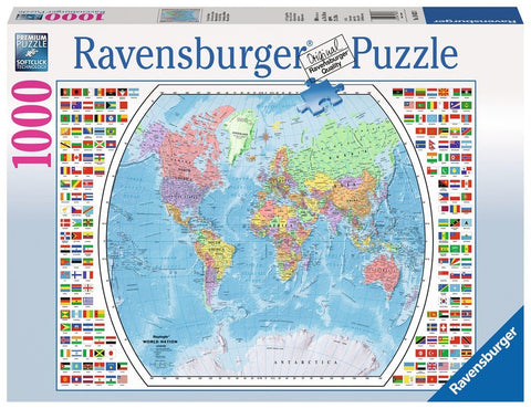 Ravensburger: Puzzle 1000 Political World Map - RAVENSBURGER dėlionė - HOBI.LT 🇱🇹