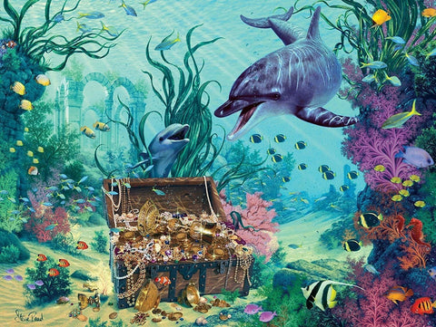 Ravensburger: Puzzle 1500 Puzzle Dolphin Treasure - HOBI.LT 🇱🇹