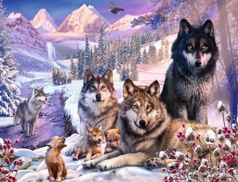 Ravensburger: Puzzle 2000 Wolves in the Snow - RAVENSBURGER dėlionė - HOBI.LT 🇱🇹