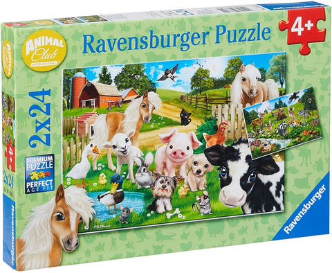 Ravensburger: Puzzle 2x24 Animal Friends - RAVENSBURGER dėlionė - HOBI.LT 🇱🇹