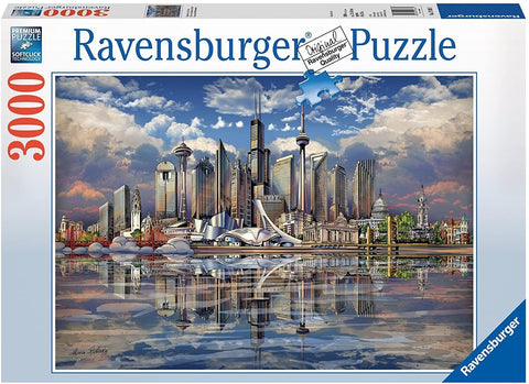 Ravensburger: Puzzle 3000 North American Skyline - RAVENSBURGER dėlionė - HOBI.LT 🇱🇹