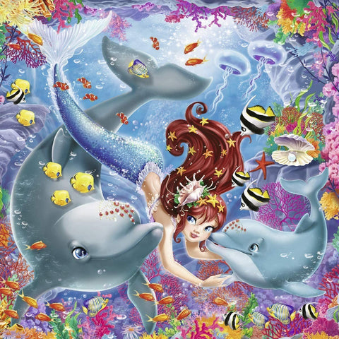 Ravensburger: Puzzle 3x49 Enchanting Mermaids - RAVENSBURGER dėlionė - HOBI.LT 🇱🇹