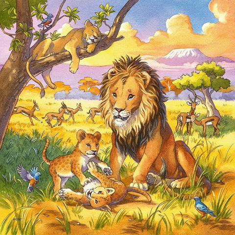 Ravensburger: Puzzle 3x49 Wild Animals - RAVENSBURGER dėlionė - HOBI.LT 🇱🇹