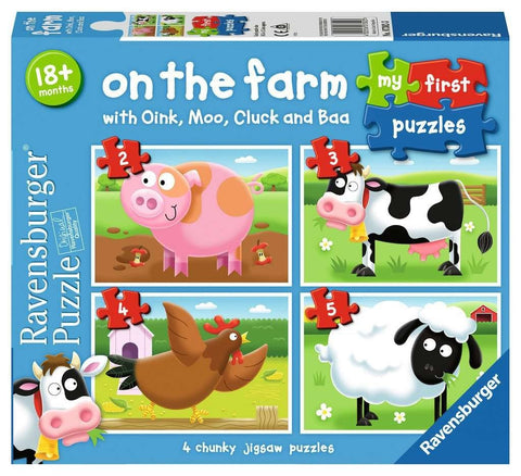 Ravensburger: Puzzle 4in1 On the Farm - RAVENSBURGER dėlionė - HOBI.LT 🇱🇹