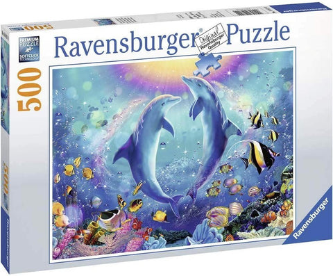 Ravensburger: Puzzle 500 - Dance With The Dolphins Puzzle - HOBI.LT 🇱🇹