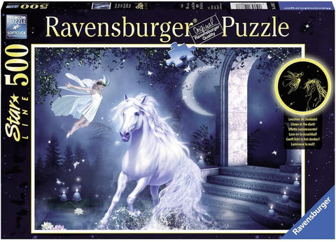 Ravensburger: Puzzle 500 Mystical Night - Starline - švytinti RAVENSBURGER dėlionė - HOBI.LT 🇱🇹