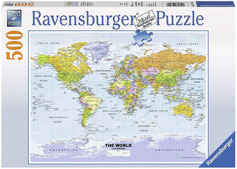 Ravensburger: Puzzle 500 World Map - RAVENSBURGER dėlionė - HOBI.LT 🇱🇹