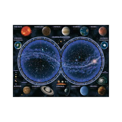 Ravensburger dėlionė „Dangaus žemėlapis“, 1500 det.
