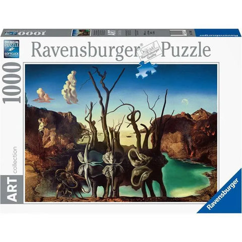 Ravensburger dėlionė „Dalí. Gulbės, atsispindinčios drambliais“, 1000 det.