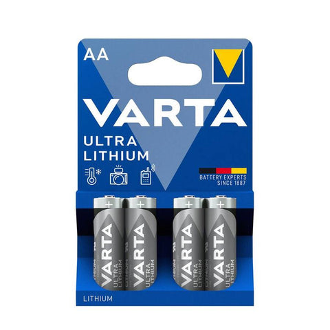 Varta Ultra Lithium AA ličio baterijos 4 vnt. 1,5V ilgaamžės