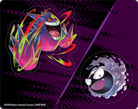 Pokemon Ascended Heroes lipdukų rinkinys su Gastly promo korta