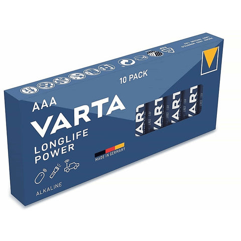 Varta Longlife Power AAA šarminės baterijos 10 vnt. rinkinys