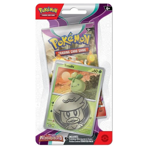 Pokémon Paldea Evolved Smoliv blisteris – kortų papildymas (EN)