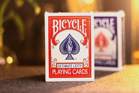 Bicycle Lefty žaidimo kortos kairiarankiams, raudona pokerio kaladė