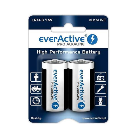 EverActive LR14 C šarminės baterijos Alkaline Pro, 1.5V, 2 vnt.