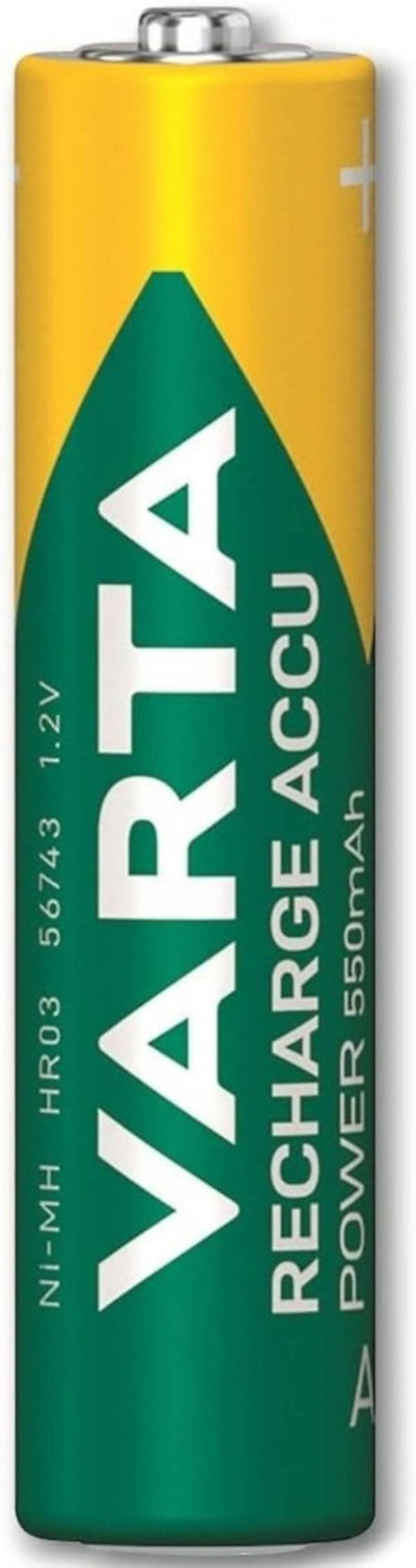 Varta įkraunamos NiMH AAA 550mAh baterijos telefonams 2 vnt.
