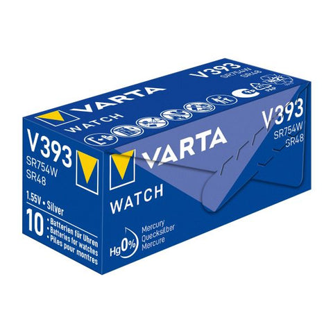 Varta 393 sidabro oksido laikrodžių baterijos 1.55V, 10 vnt.
