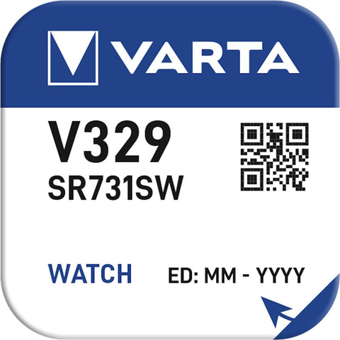 Varta 329 / SR731SW sidabro oksido laikrodžių baterijos 10 vnt.