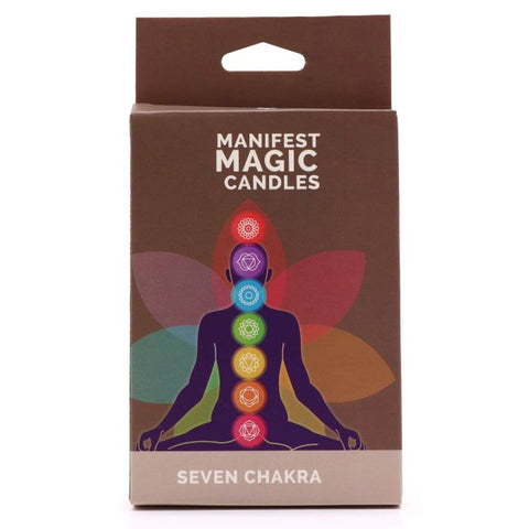 Ancient Wisdom 7 čakrų žvakių rinkinys meditacijai – 7 vnt