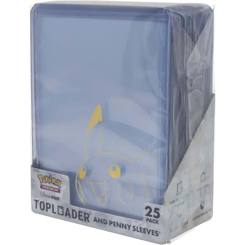 Pokémon Pikachu Toploader laikiklių ir įmaučių rinkinys 25+25 vnt. Ultra PRO