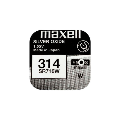 Maxell 314 SR716W sidabro oksido laikrodžių baterijos, 10 vnt.