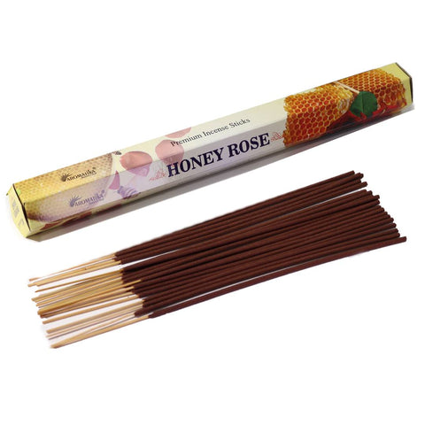 „Honey Rose“ natūralūs smilkalai be anglies – švelnus rožių aromatas 20 g