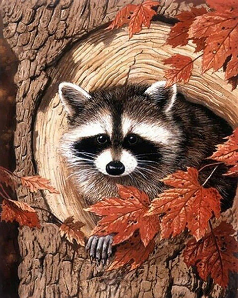 Crafting Spark: Racoon in the Tree Deimantinio Paveikslo komplektas CS2561 - HOBI.LT 🇱🇹