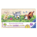 Ravensburger medinė dėlionė „Gyvūnų jaunikliai“, 3 det., nuo 1,5 m.